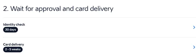 The official timeline on e-resident.gov.ee: identity check 30 days, card delivery 2 to 5 weeks